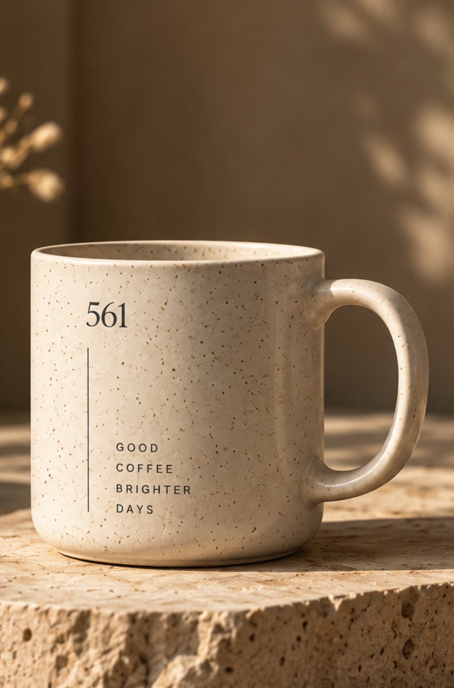 561 Coffee speckled stoneware mug